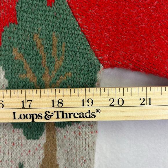 Woman's Red Holiday Christmas Sweater - Size Medium Festive Cozy - Picture 9 of 10